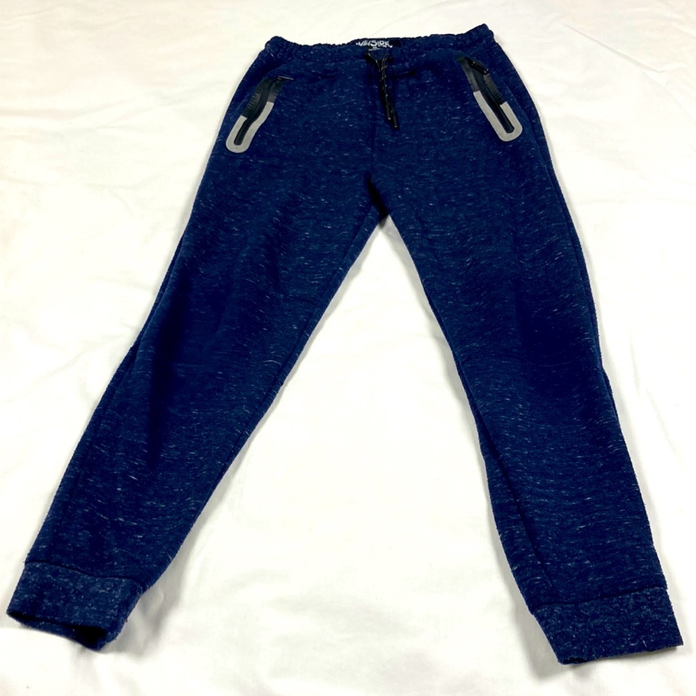 Wayside boys dark blue jogger pants with workable drawstring size 10